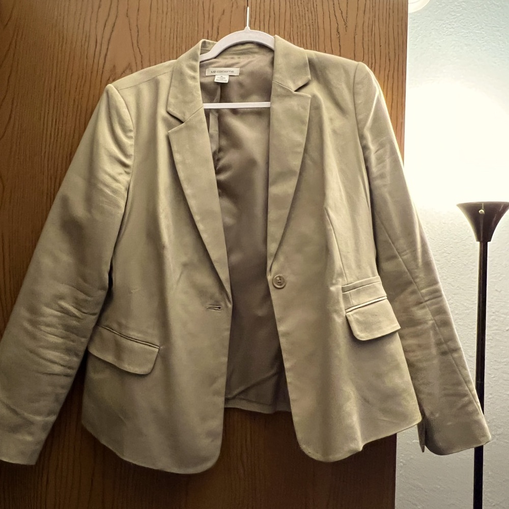 Liz Claiborne XL tan blazer/jacket